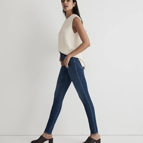 Madewell 10" High-Rise Skinny Crop Jeans Smithley Wash "Magic Pockets" Sz 26 EUC - Picture 5 of 15